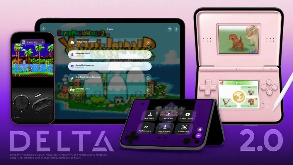 Эмулятор ретро-игр Delta 2.0 получил поддержку складного iPhone Duo